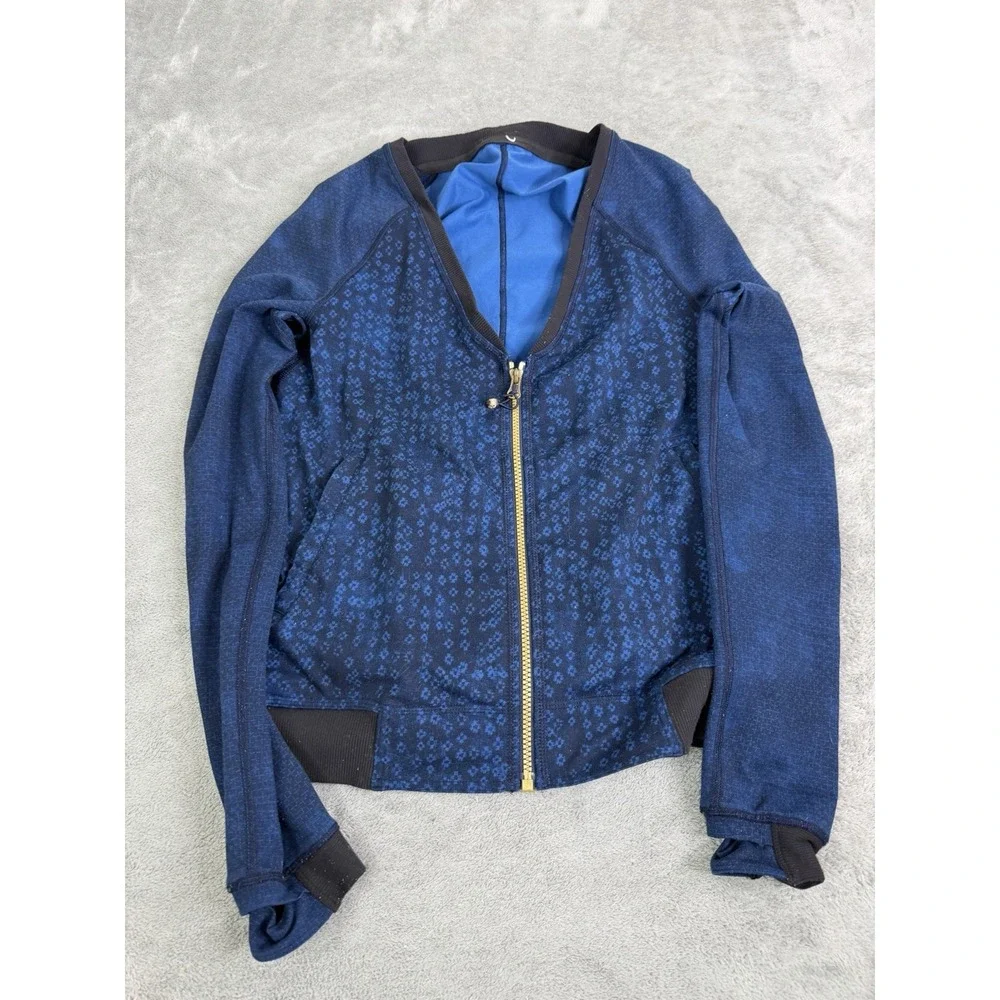 Lululemon H'Om Run Jacket Women's Size 4 Blue Full Zip